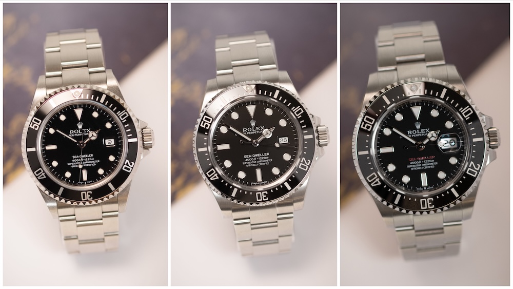 “Rolex Sea-Dweller comparison side-by-side”